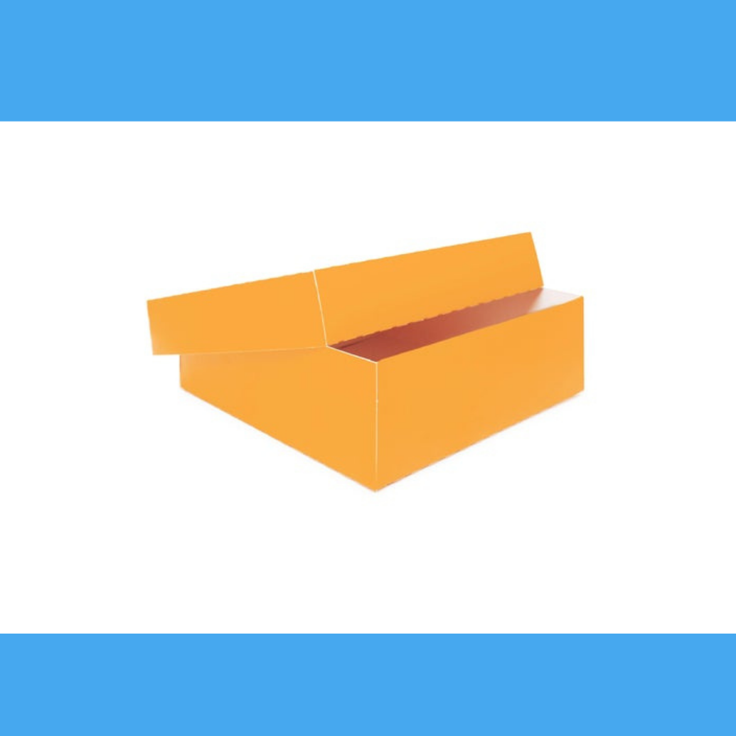 Two Pieces Box made with Material Reciclado - Orange Color o PolkaDot